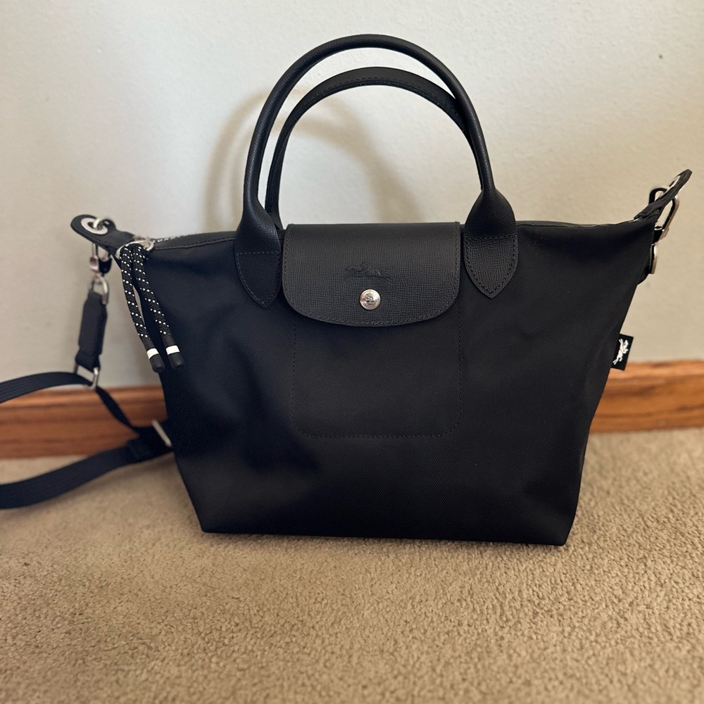 NWOT Small Black Le Pliage Crossbody Bag